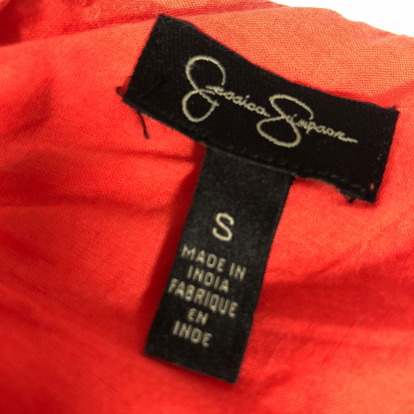 Jessica Simpson Orange Eyelet Fit Flare Dress - Picture 3 of 8